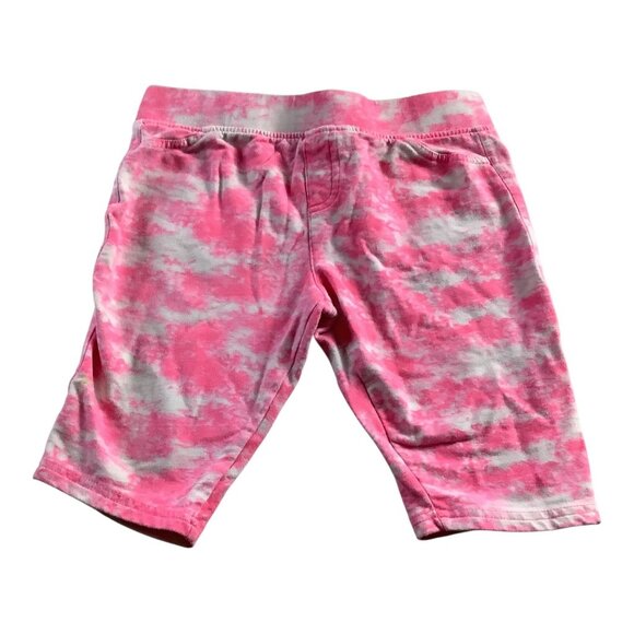 Freestyle Revolution Girls Pink Tie Dye Bermuda Shorts Size 12 Elastic Waist - Picture 1 of 10
